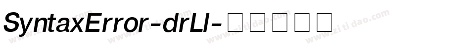 SyntaxError-drLl字体转换
