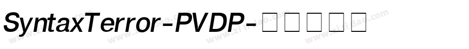 SyntaxTerror-PVDP字体转换