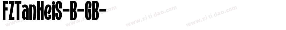 FZTanHeiS-B-GB字体转换