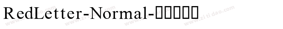 RedLetter-Normal字体转换