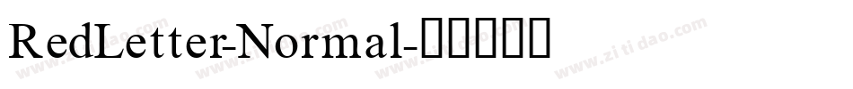 RedLetter-Normal字体转换