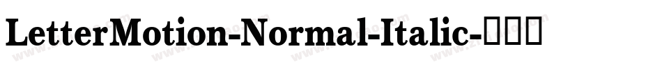 LetterMotion-Normal-Italic字体转换