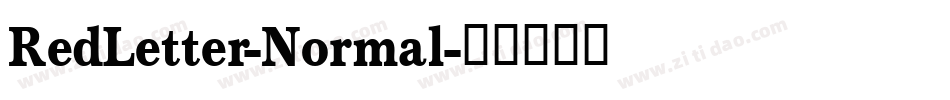RedLetter-Normal字体转换