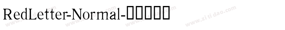 RedLetter-Normal字体转换