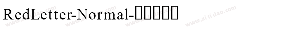 RedLetter-Normal字体转换