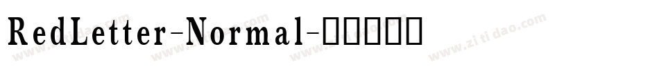 RedLetter-Normal字体转换