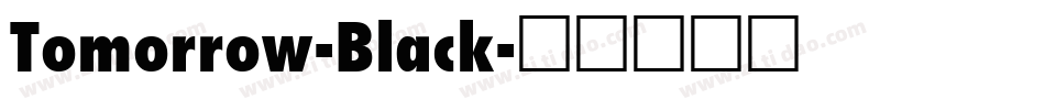 Tomorrow-Black字体转换