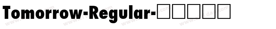 Tomorrow-Regular字体转换