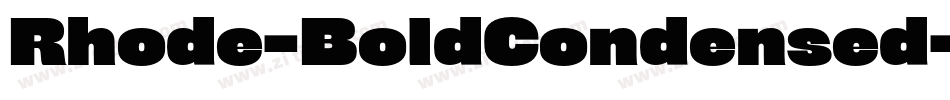 Rhode-BoldCondensed字体转换