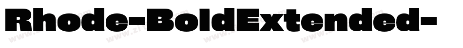 Rhode-BoldExtended字体转换