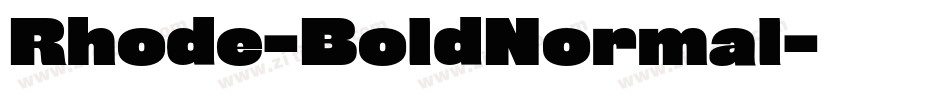 Rhode-BoldNormal字体转换