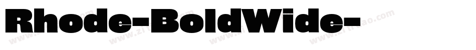 Rhode-BoldWide字体转换
