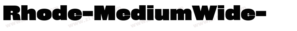 Rhode-MediumWide字体转换