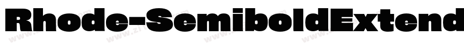 Rhode-SemiboldExtended字体转换