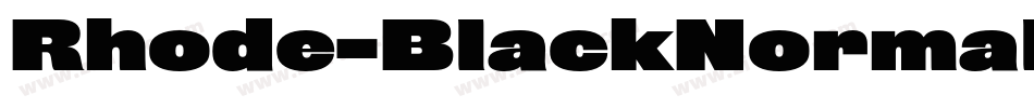 Rhode-BlackNormal字体转换