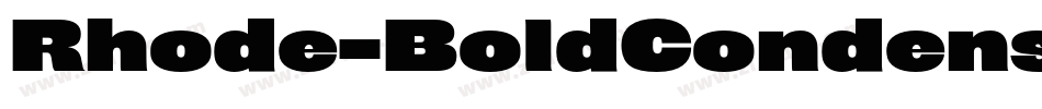 Rhode-BoldCondensed字体转换