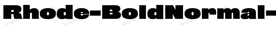 Rhode-BoldNormal字体转换