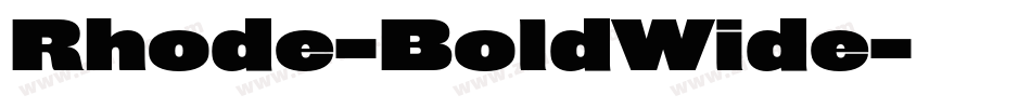 Rhode-BoldWide字体转换