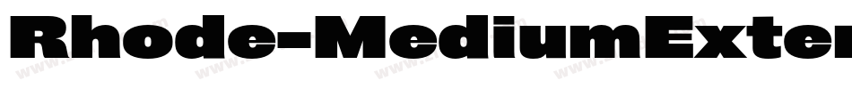 Rhode-MediumExtended字体转换