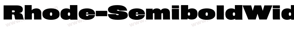 Rhode-SemiboldWide字体转换