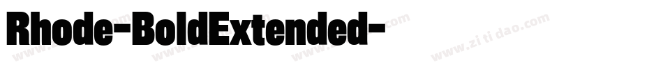 Rhode-BoldExtended字体转换