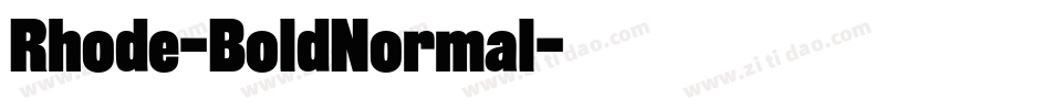 Rhode-BoldNormal字体转换