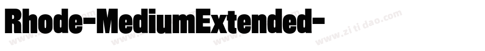 Rhode-MediumExtended字体转换