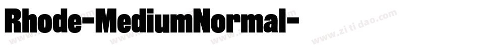Rhode-MediumNormal字体转换
