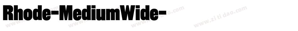 Rhode-MediumWide字体转换