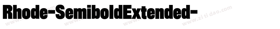 Rhode-SemiboldExtended字体转换