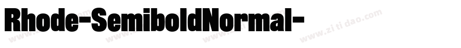 Rhode-SemiboldNormal字体转换