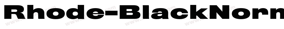Rhode-BlackNormal字体转换