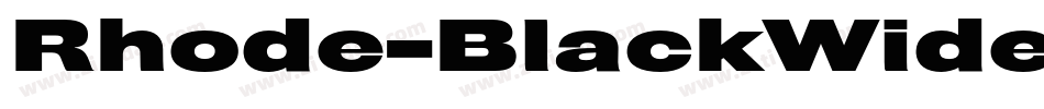 Rhode-BlackWide字体转换