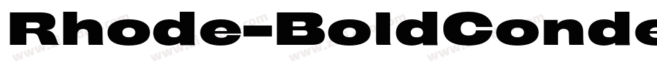 Rhode-BoldCondensed字体转换