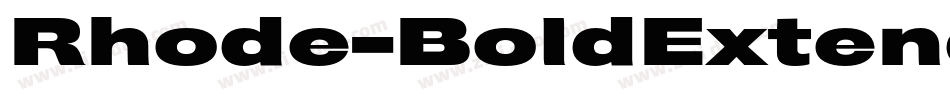 Rhode-BoldExtended字体转换