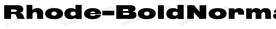 Rhode-BoldNormal字体转换