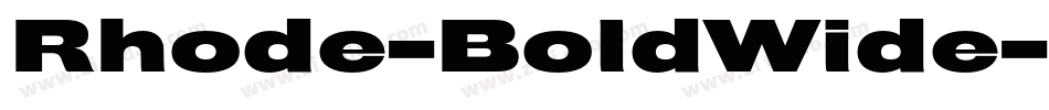 Rhode-BoldWide字体转换