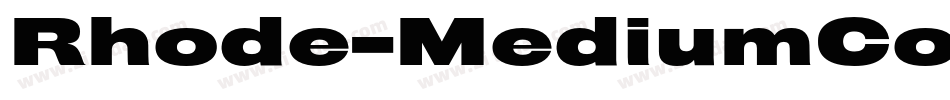 Rhode-MediumCondensed字体转换