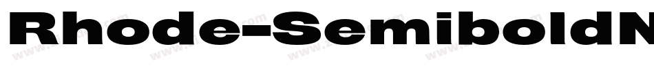Rhode-SemiboldNormal字体转换
