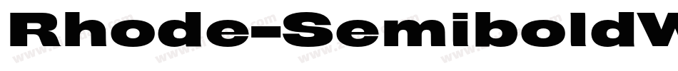 Rhode-SemiboldWide字体转换