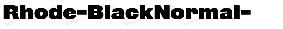Rhode-BlackNormal字体转换