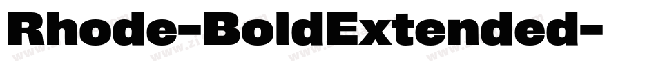Rhode-BoldExtended字体转换