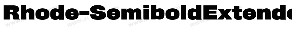 Rhode-SemiboldExtended字体转换