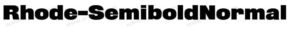 Rhode-SemiboldNormal字体转换