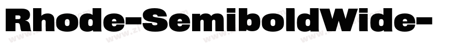 Rhode-SemiboldWide字体转换