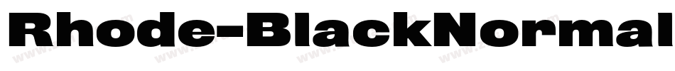 Rhode-BlackNormal字体转换