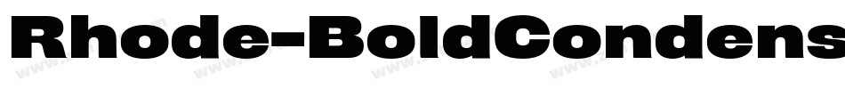 Rhode-BoldCondensed字体转换