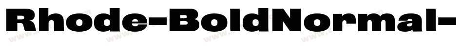 Rhode-BoldNormal字体转换