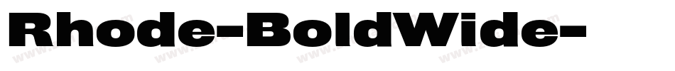 Rhode-BoldWide字体转换