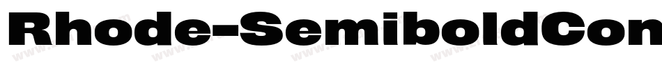 Rhode-SemiboldCondensed字体转换